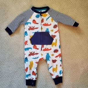 Adorable 6-9 month boys footless onesie
